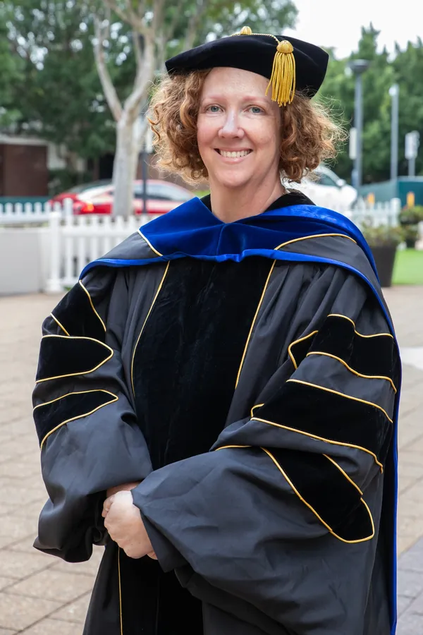 Dr Michelle Joosse in doctoral regalia